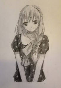 Juliette T dessin manga crayon 